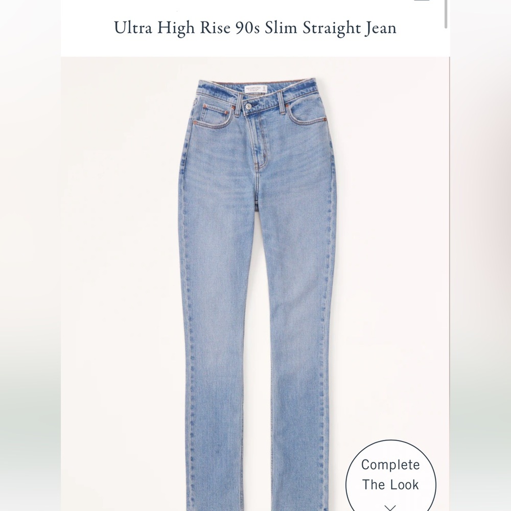 Abercrombie & Fitch Ultra High Rise 90s Slim Straight Jeans - Size 31 Regular
